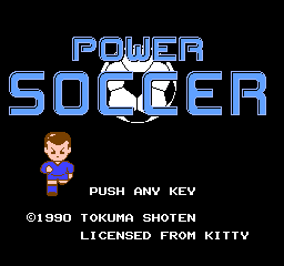 Power Soccer (Japan) Title Screen